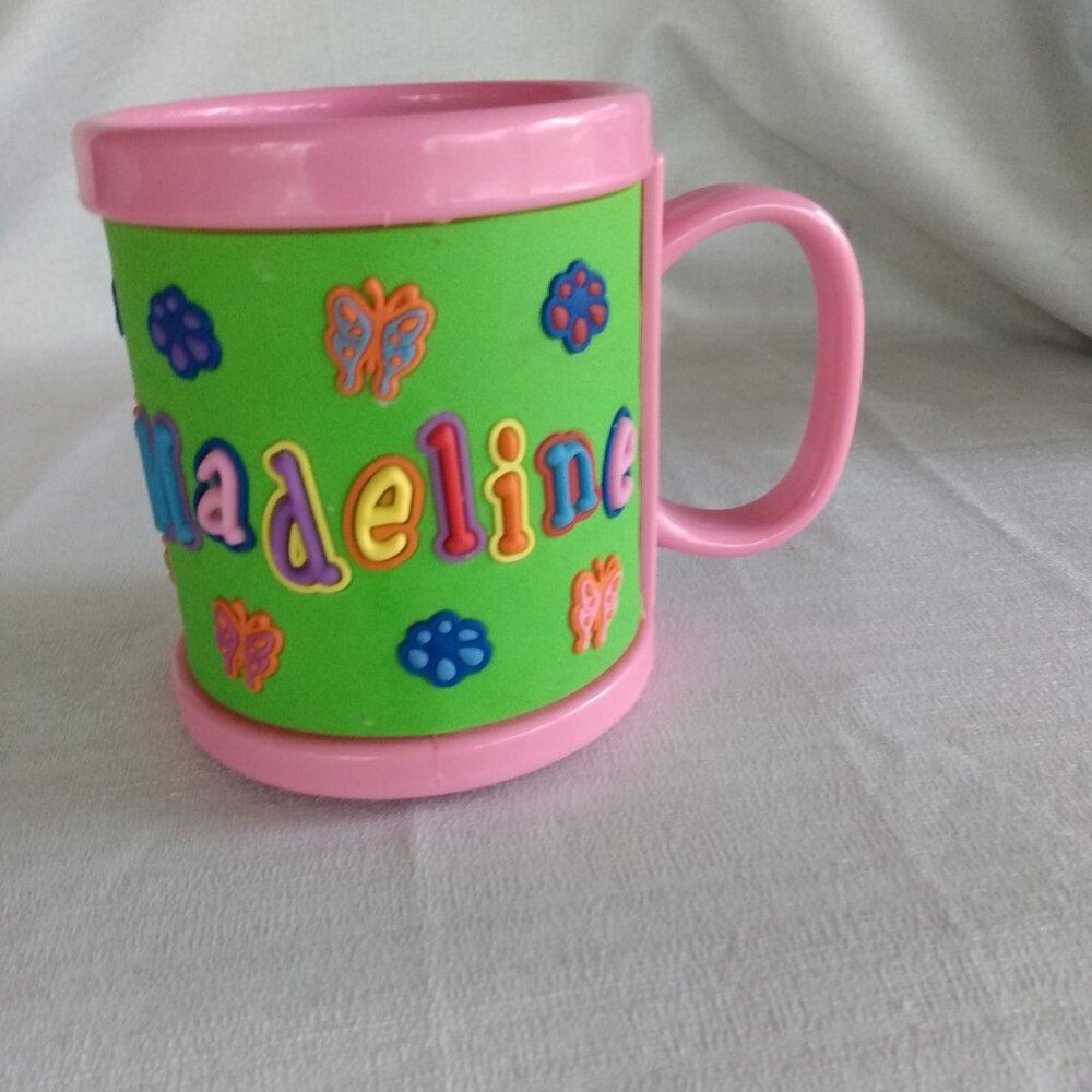 3D Personalized Madeline Mug cup with Pink Handle